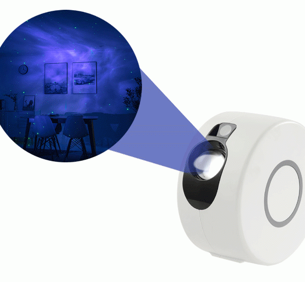 Light Projector for Room White Gray Galaxy Lamp