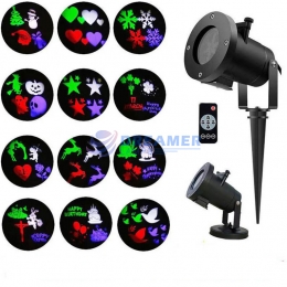 Halloween Christmas Light Projector 12 Pattern Card Light